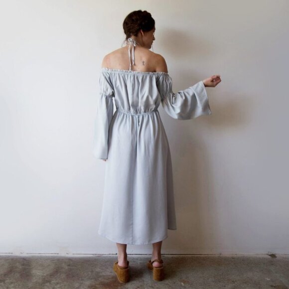 NWOT Hackwith Design House Adalae Dress in Blue - Picture 7 of 16